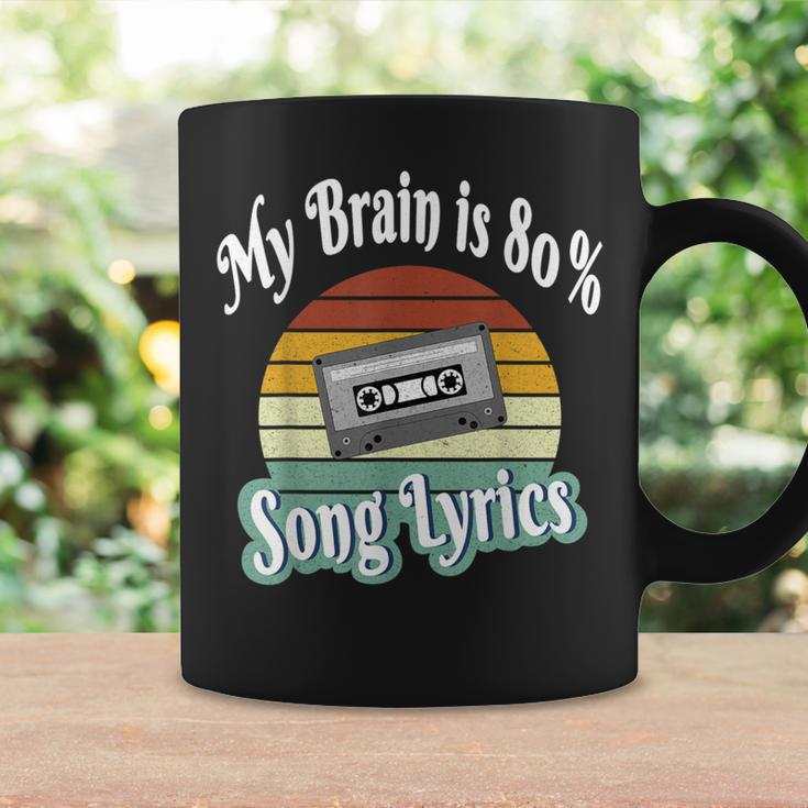 My Brain Is 80 Song Lyrics Retro Vintage Music Lover Coffee Mug Gifts ideas
