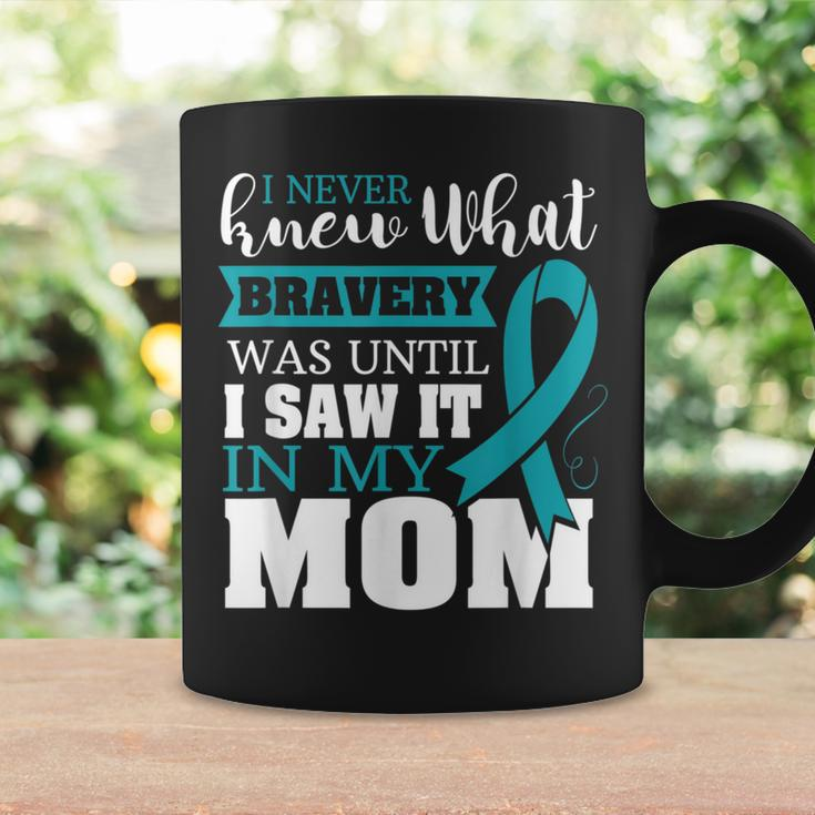 Bravery Mom Ovarian Cancer Awareness Ribbon Coffee Mug Gifts ideas