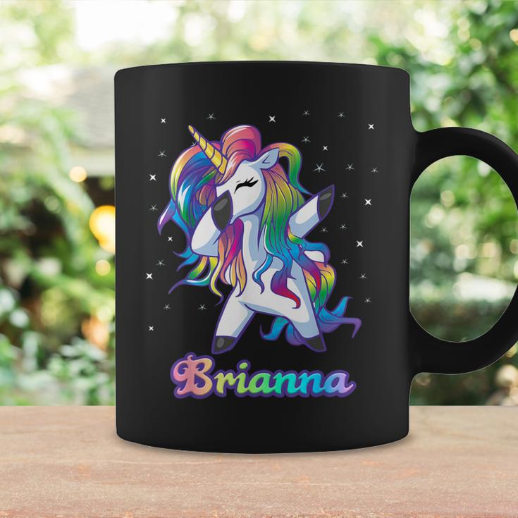Brianna Name Personalized Custom Rainbow Unicorn Dabbing Coffee Mug Gifts ideas