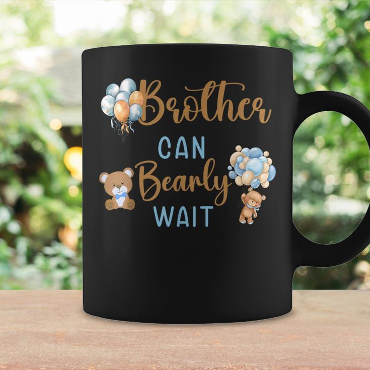 Brother Can Bearly Wait Gender Neutral Baby Shower Matching Coffee Mug Gifts ideas
