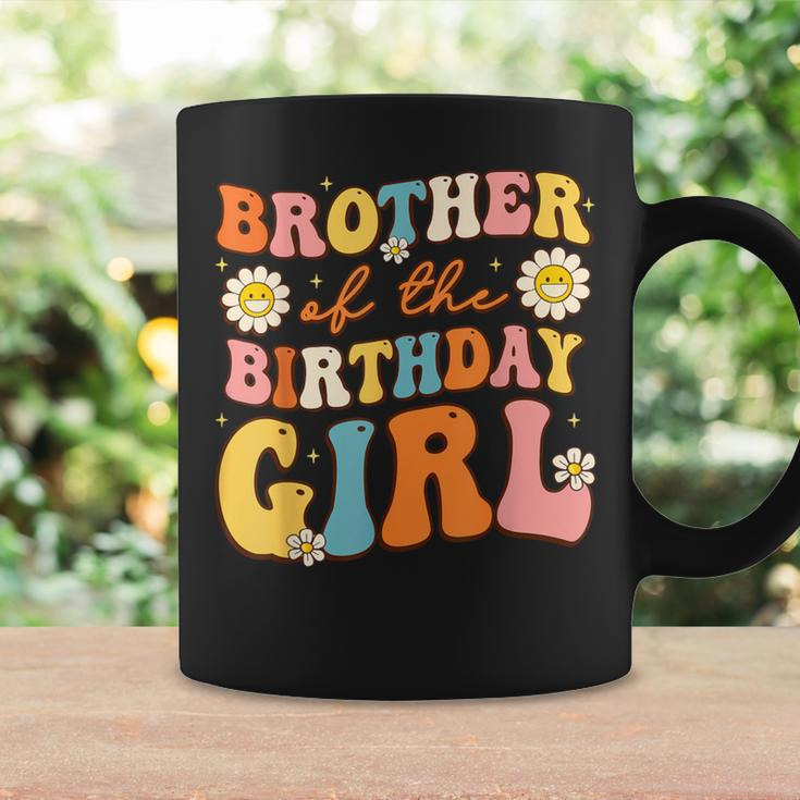Brother Of The Birthday Girl Groovy Big Bro Retro Theme Bday Coffee Mug Gifts ideas