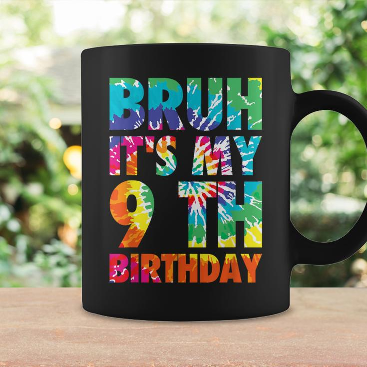 Bruh It's My 9Th Birthday 9 Year Old Tie Dye 9Th Birthday Coffee Mug Gifts ideas