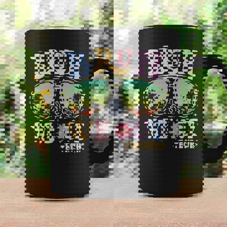 Bruh We Out Teachers Groovy Retro Happy Last Day Of School Coffee Mug Gifts ideas