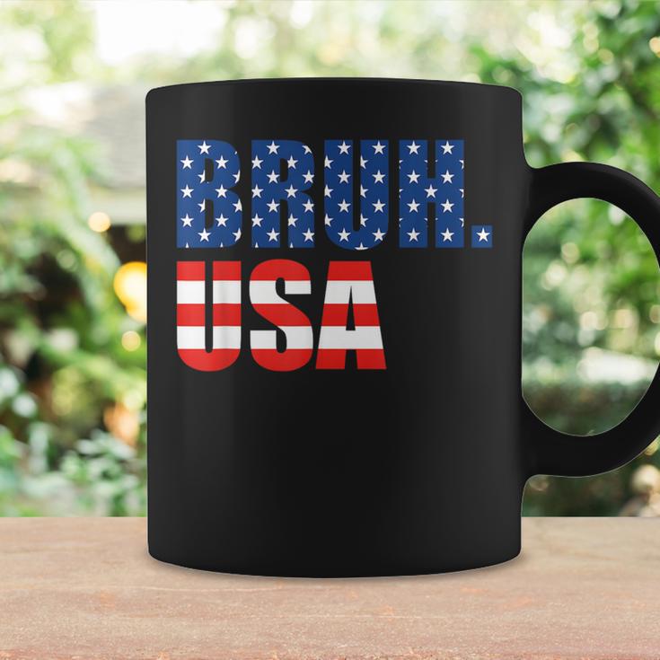 Bruh Usa 4Th Of July Patriotic American Flag Happy Women Coffee Mug Gifts ideas