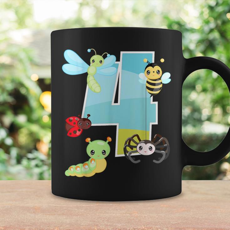 Bugs And Insects Nature Lover 4 Year Old 4Th Birthday Party Coffee Mug Gifts ideas