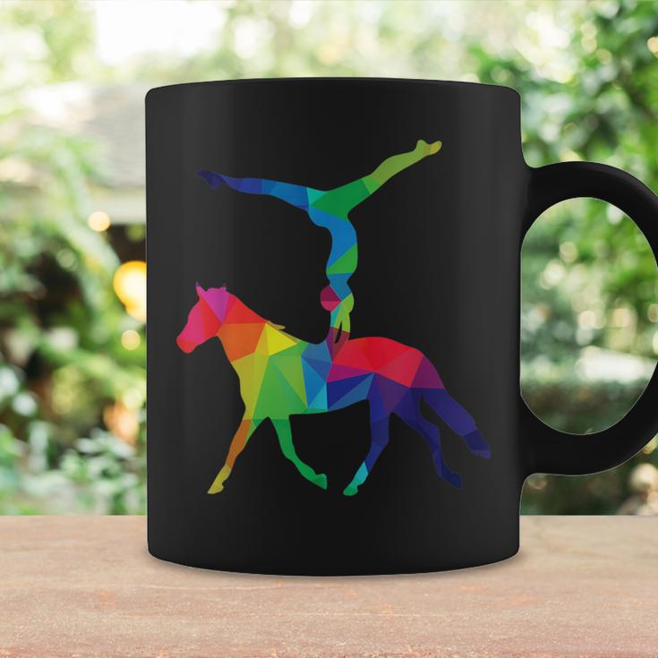 Buntes Geometrisches Pferd & Turner Tassen, Ästhetisches Design Tee Geschenkideen