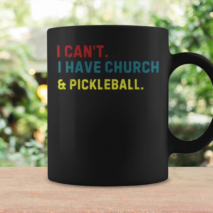 I Can't I Have Church And Pickleball Pickleball Dad Coffee Mug Gifts ideas