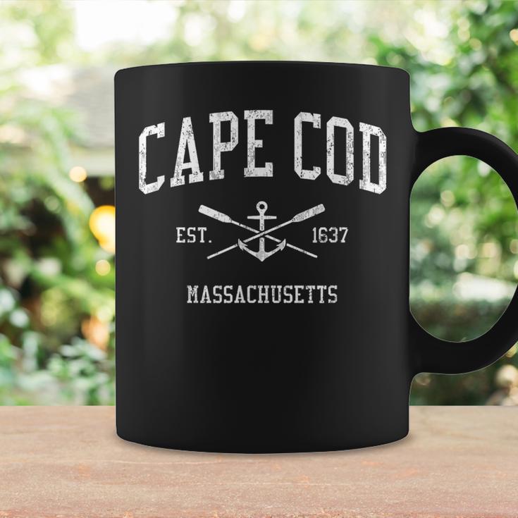 Cape Cod Ma Vintage Crossed Oars & Boat Anchor Sports Coffee Mug Gifts ideas