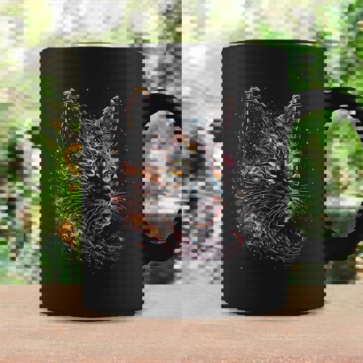 Cat In The Galaxy And Space Kitten Cat Head Coffee Mug Gifts ideas