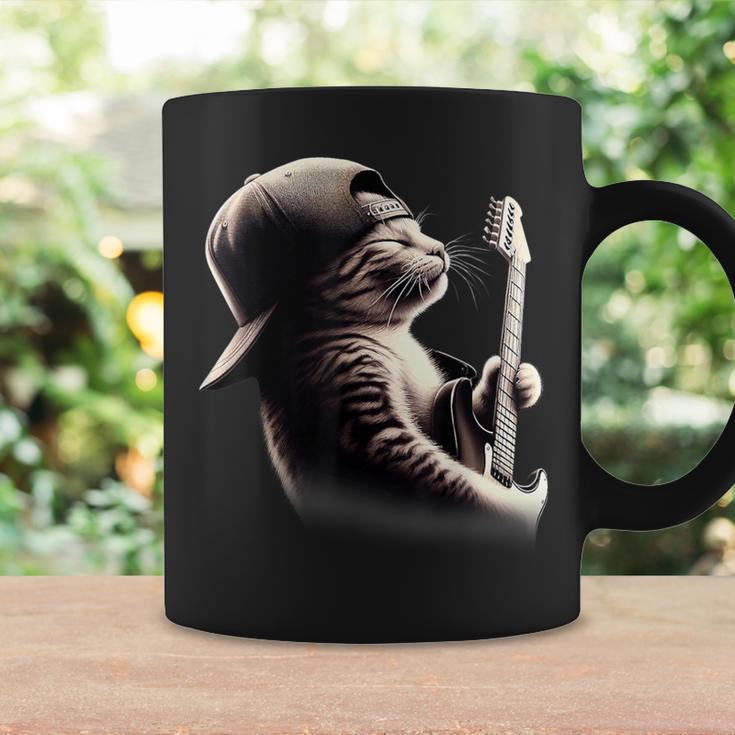 Cat Playing Guitar Rock Music Guitar Cat Coffee Mug Gifts ideas