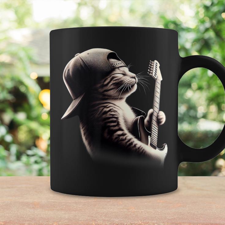 Cat Playing Guitar Rock Music Guitar Cat Coffee Mug Gifts ideas