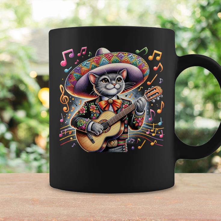 Cat Playing Guitar Mexican Hat Cinco De Mayo Music Coffee Mug Gifts ideas