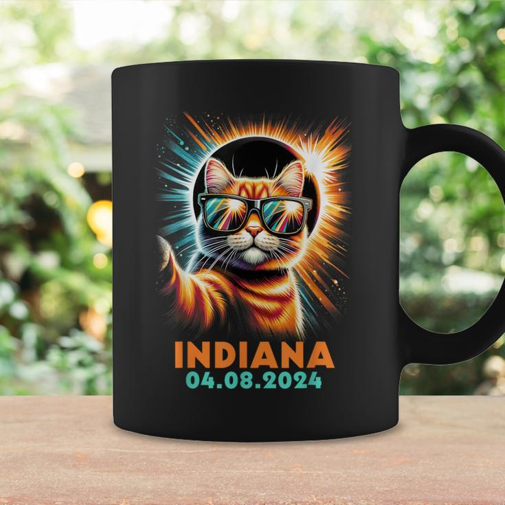 Cat Taking A Selfie Total Solar Eclipse 2024 Indiana Coffee Mug Gifts ideas