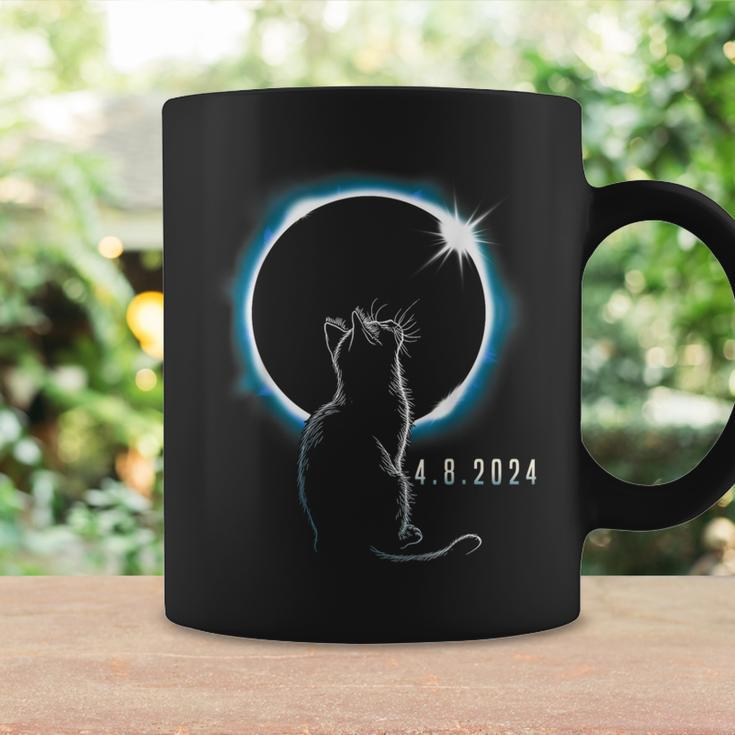 Cat Total Solar Eclipse 2024 Totality April 8 Blue Women Coffee Mug Gifts ideas