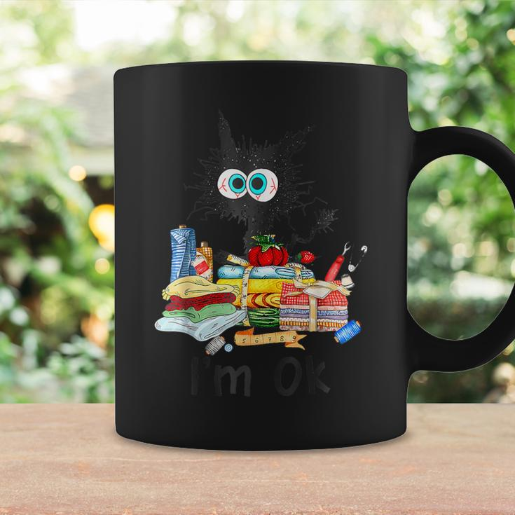Cats I'm Ok Quilting Love Cats Coffee Mug Gifts ideas