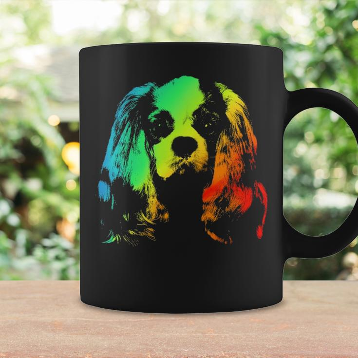 Cavalier King Charles Spaniel Colorful Rainbow Vintage Coffee Mug Gifts ideas