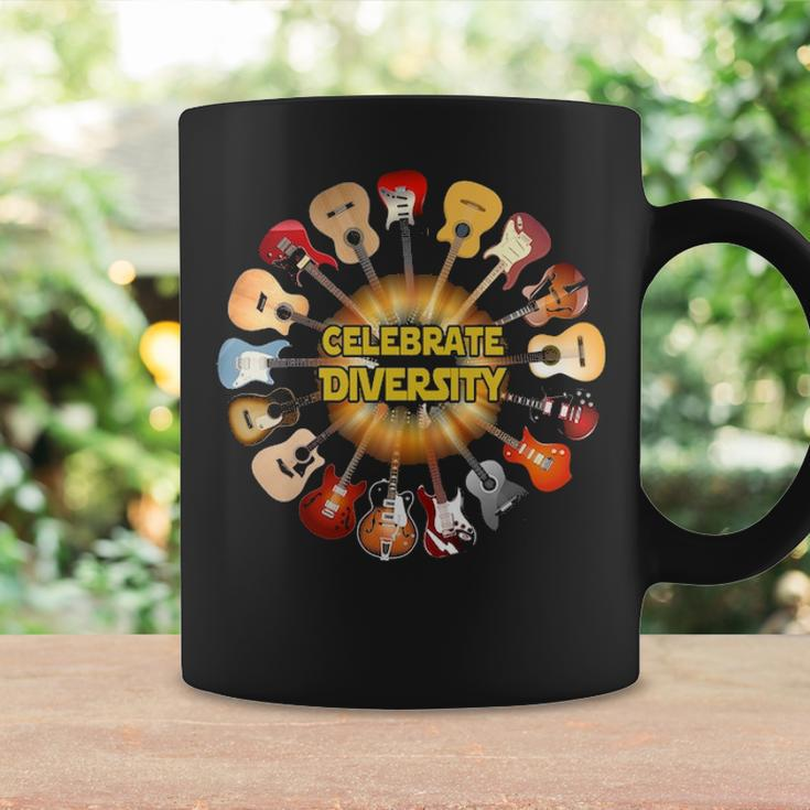 Celebrate Diversity Guitar Coffee Mug Gifts ideas