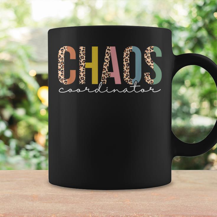 Chaos Coordinator Leopard Teacher Crew Retro School Coffee Mug Gifts ideas