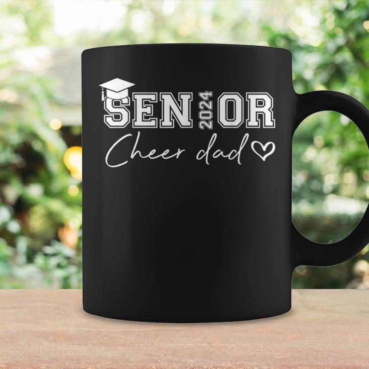 Cheer Dad Senior 2024 Proud Dad Cute Heart Graduate Coffee Mug Gifts ideas