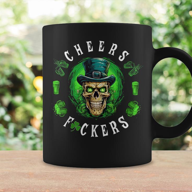 Cheers Fuckers St Patrick's Day Irish Skull Beer Drinking Coffee Mug Gifts ideas