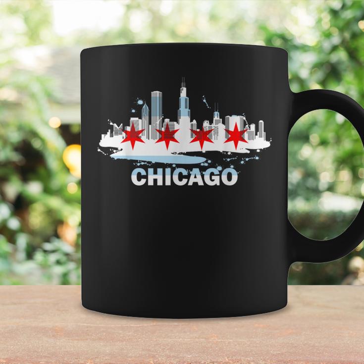 Chicago City Flag Downtown Skyline Chicago Skyline Coffee Mug Gifts ideas