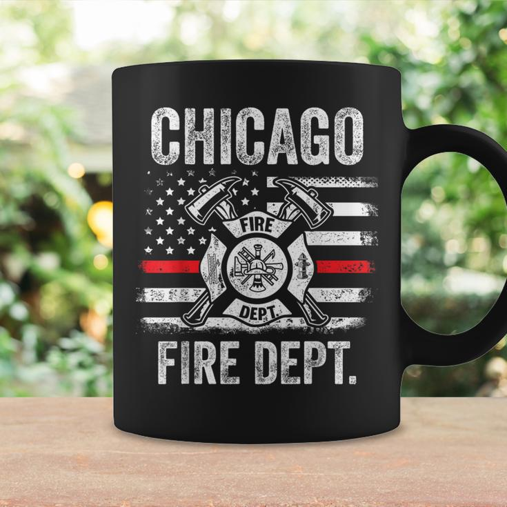 Chicago Illinois Fire Department Thin Red Line Fireman Coffee Mug Gifts ideas