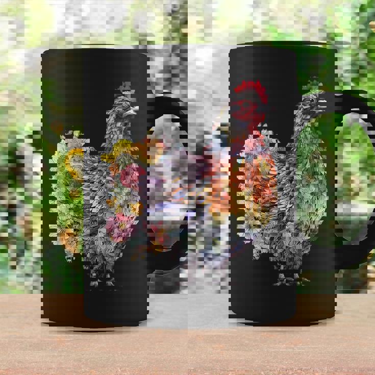 Chicken Aesthetic Flowers Cute Cottagecore Floral Chicken Coffee Mug Gifts ideas