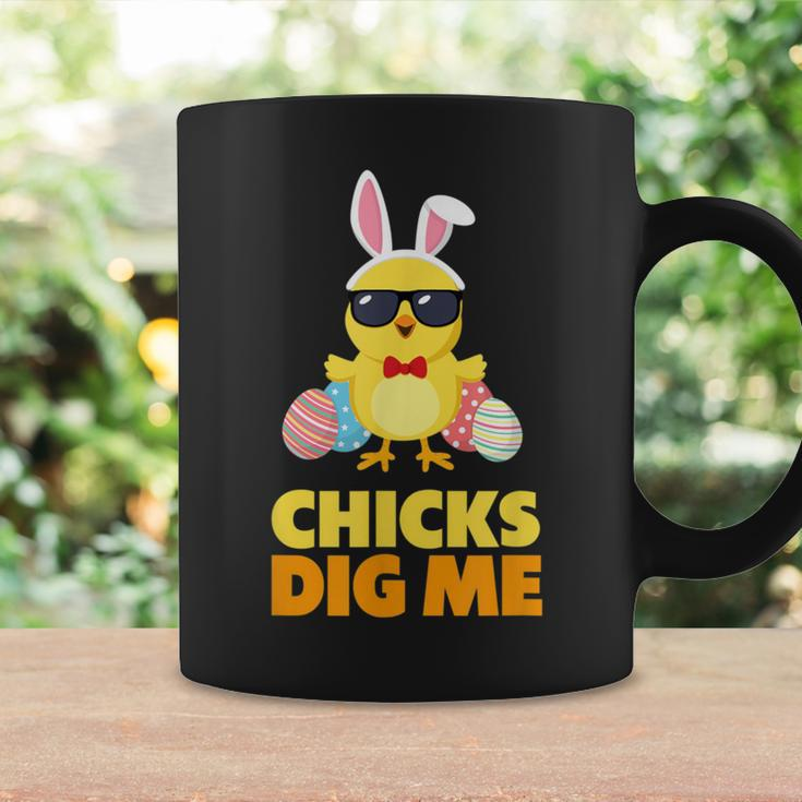 Chicks Dig Me Happy Easter Egg Hunt Bunny Ears Peeps Coffee Mug Gifts ideas