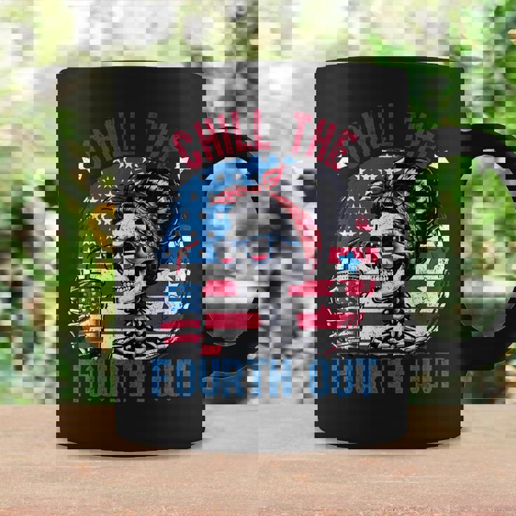 Chill The Fourth Out Skeleton 4Th Of July Patriotic Coffee Mug Gifts ideas