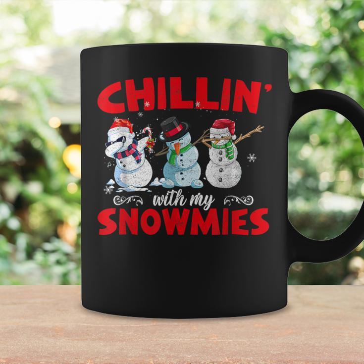 Chillin With My Snowmies Ugly Snowman Christmas Coffee Mug Gifts ideas