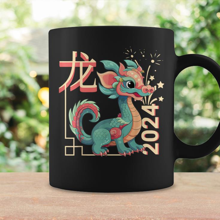 Chinese Dragon Lunar New Year 2024 Green Cute Anime Zodiac Coffee Mug Gifts ideas