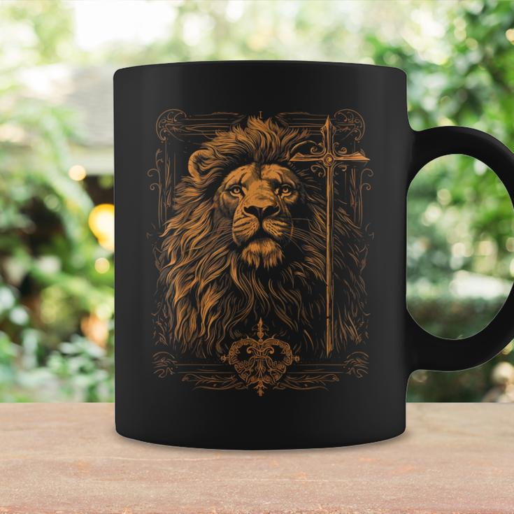 Christian Cross Lion Of Judah Religious Faith Jesus Pastor Coffee Mug Gifts ideas