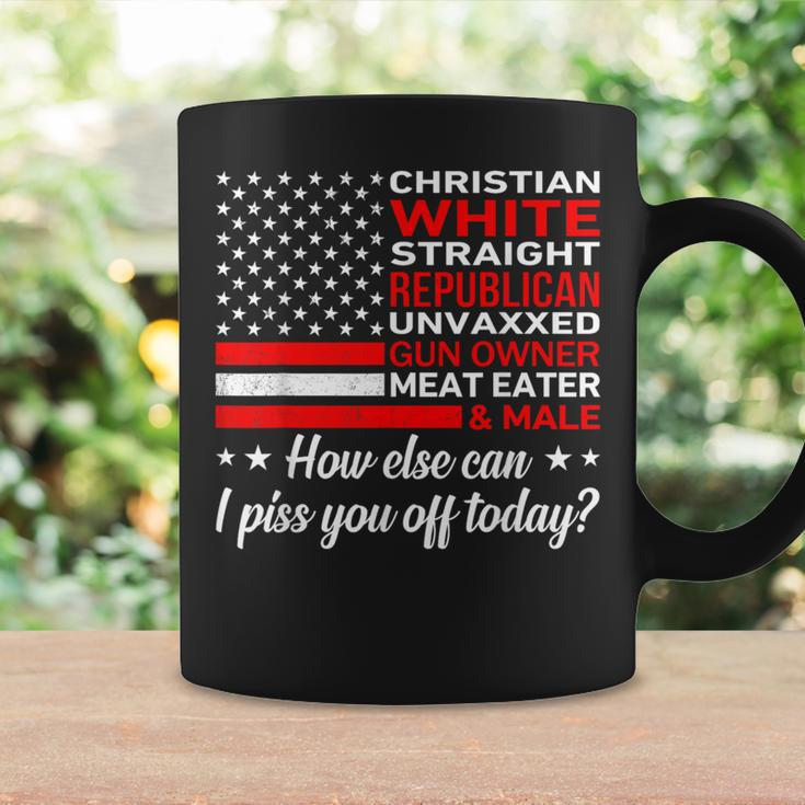 Christian White Straight Republician American Flag Coffee Mug Gifts ideas