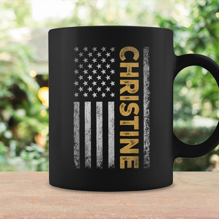 Christine First Name Christine Name American Flag Coffee Mug Gifts ideas