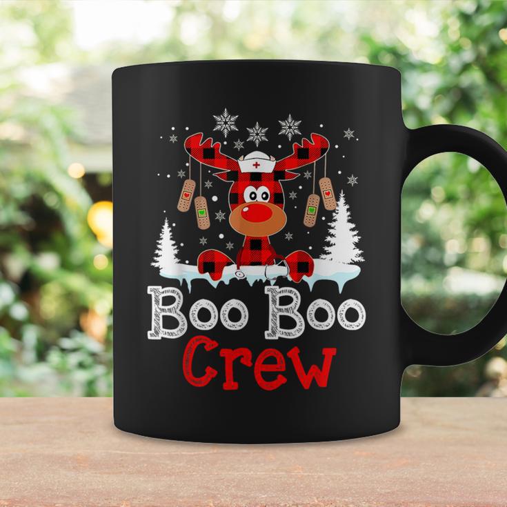 Christmas Boo Boo Crew Reindeer Nurse Buffalo Plaid Nurse Coffee Mug Gifts ideas