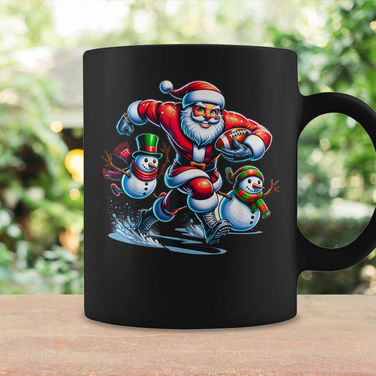 Christmas Football Santa Playing Football Coffee Mug Gifts ideas