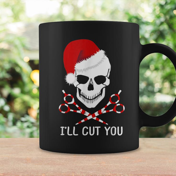 Christmas Skull Hairdresser Hair Stylist Santa Barber Coffee Mug Gifts ideas