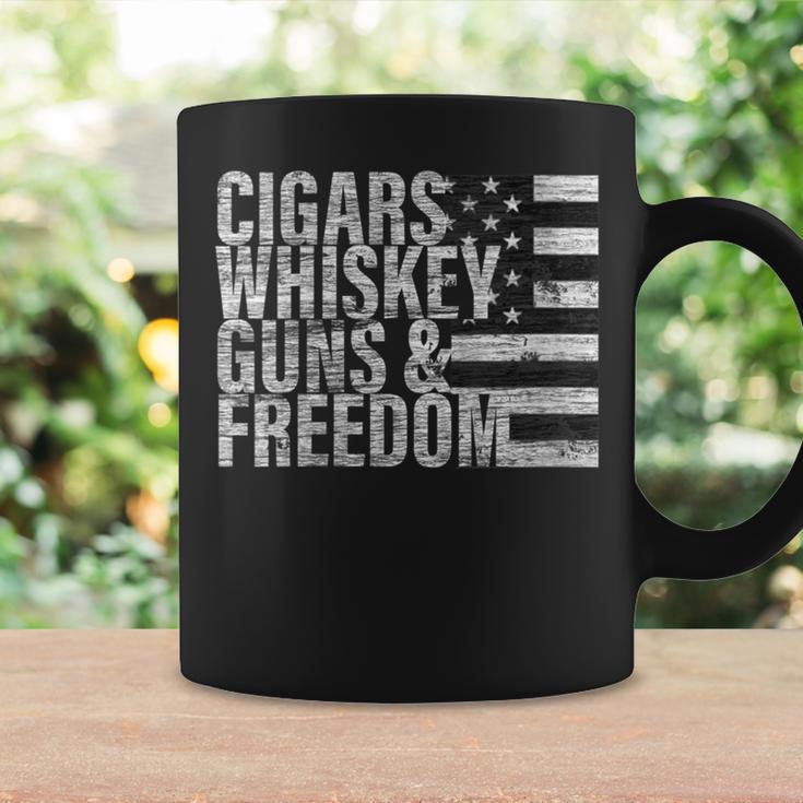 Cigars Whiskey Guns & Freedom Flag Coffee Mug Gifts ideas