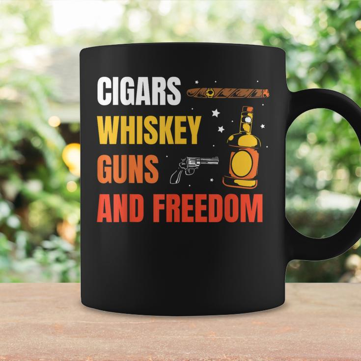Cigars Whiskey Guns And Freedom Whisky Cigar Lover Coffee Mug Gifts ideas