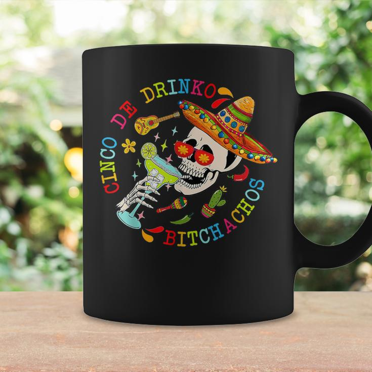 Cinco De Drinko Bitchachos Fun Skull Skeleton Cinco De Mayo Coffee Mug Gifts ideas