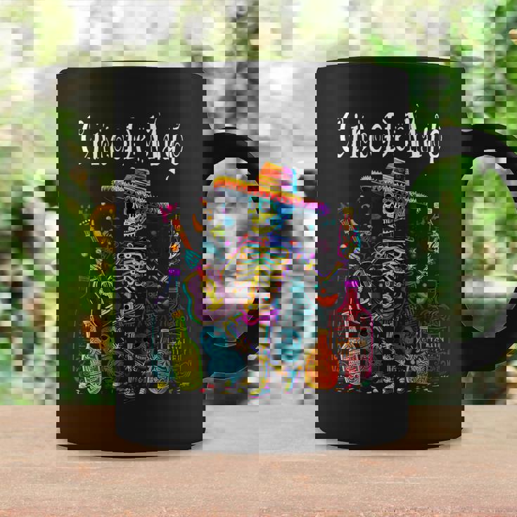 Cinco De Mayo Fiesta Mexican Skeleton Guitar Sombrero Coffee Mug Gifts ideas