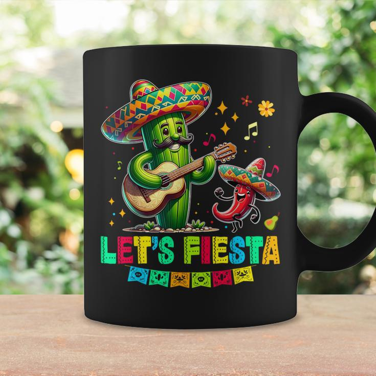 Cinco De Mayo Let's Fiesta Cactus Sombrero Hat Coffee Mug Gifts ideas