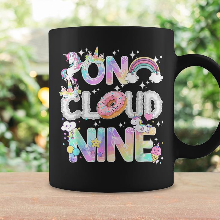 On Cloud Nine Unicorn Donut Birthday 9Th Birthday Coffee Mug Gifts ideas