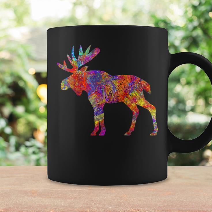 Colorful Canadian Moose Splatter Woodland Wildlife Coffee Mug Gifts ideas