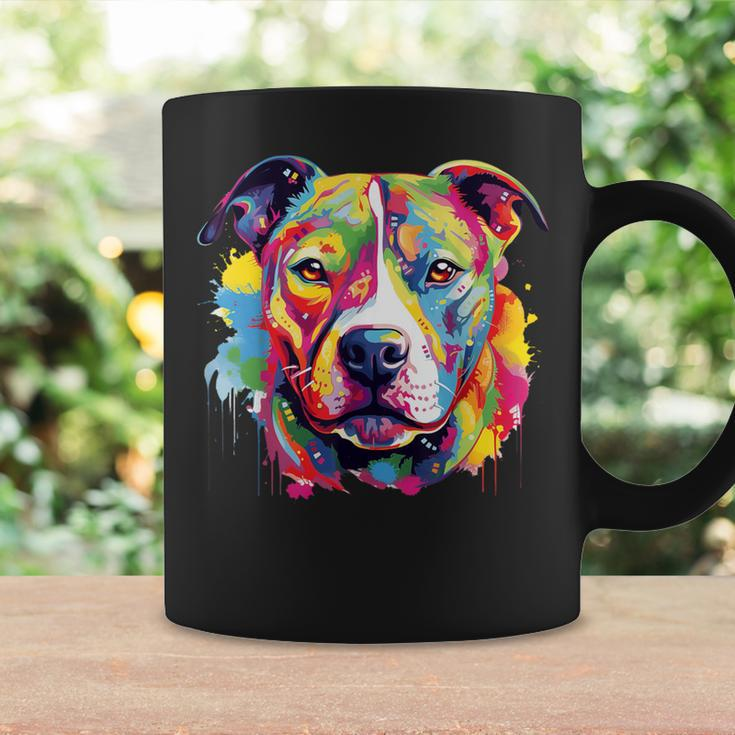 Colorful Pit-Bull Terrier Dog Love-R Dad Mom Boy Girl Coffee Mug Gifts ideas