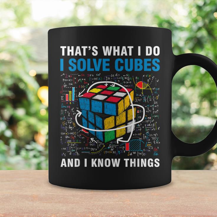 Competitive Puzzle I Solve Cubes And I Know Thing Cubing Coffee Mug Gifts ideas