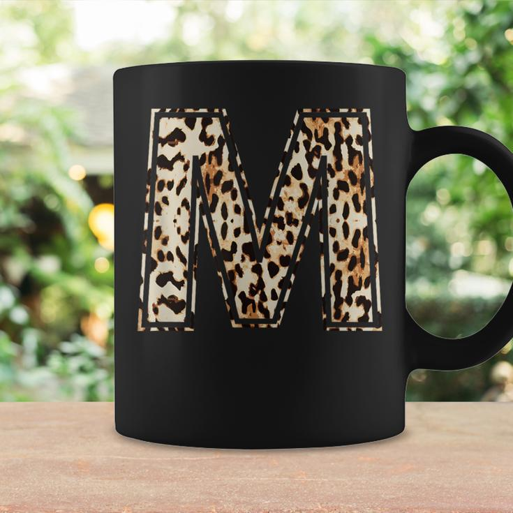 Cool Letter M Initial Name Leopard Cheetah Print Coffee Mug Gifts ideas