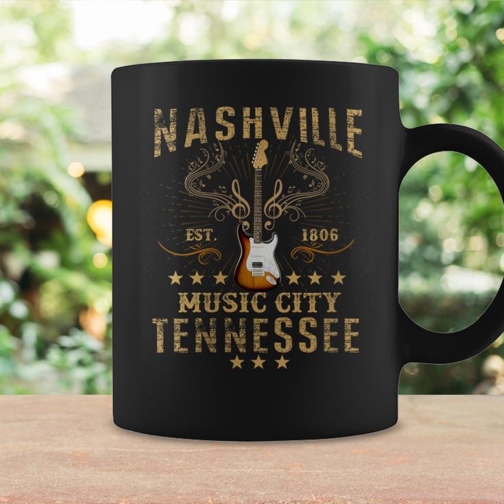 Country Music City Nashville Guitar Tennessee Vintage Coffee Mug Gifts ideas