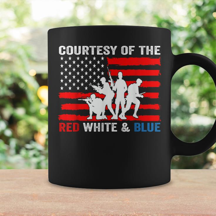 Courtesy Of The Red White And Blue Patriotic Us Flag Coffee Mug Gifts ideas