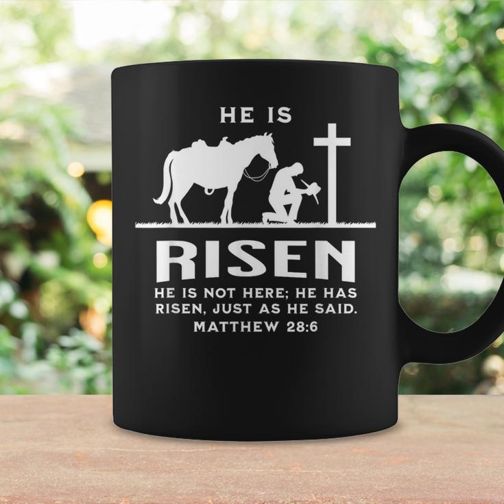 Cowboy Kneeling Cross Easter Risen Western Christian Jesus Coffee Mug Gifts ideas